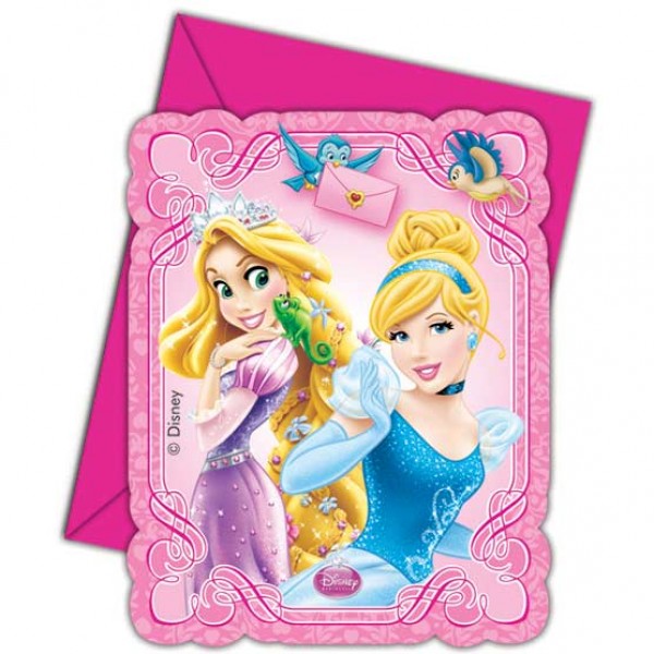Carton d'invitation Princesses Disney™ x6 - 82650