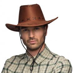 Chapeau Elroy brun aspect cuir