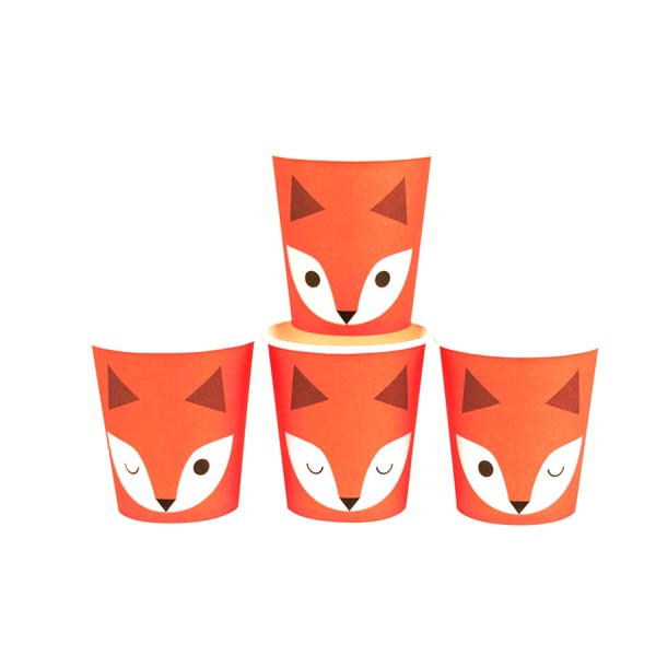 Lot de 8 gobelets Mini renards - MLD-GOMINIFOX