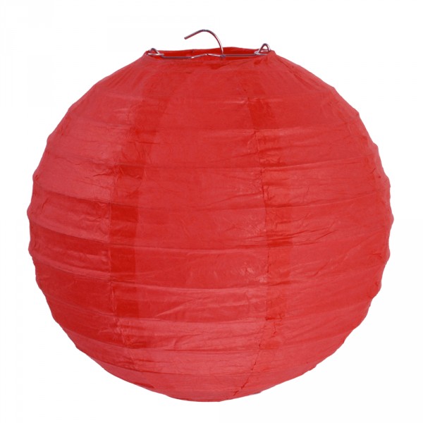 Lanterne Boule Papier Rouge - 4313-07