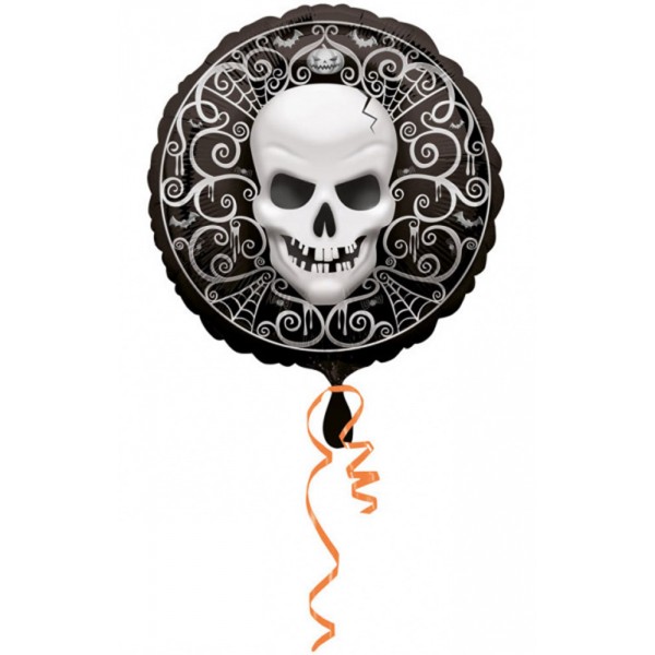 Ballon Mylar Rond Tête De Mort - Halloween - 2563501