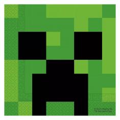 Lot de 20 serviettes 33x33 cm - Minecraft 