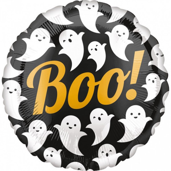 Ballon Mylar Rond Boo Fantôme - Halloween - 3591801