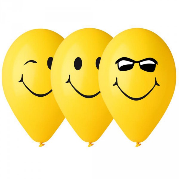 Ballons Jaunes "Smile" x 10 - BA21457