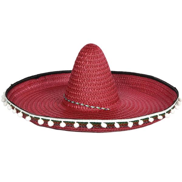 Sombrero Mexicain - Rouge - 24266-Rouge