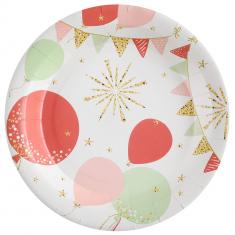 Glittering party plates - 22.5 cm