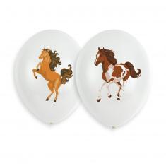 6 Ballons Latex Beautiful Horses