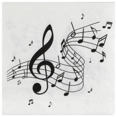 Sachet 20 Serviette - Musique