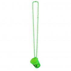 Collier verre shooter - Football - Vert