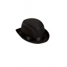 Chapeau Melon Satin Noir Luxe