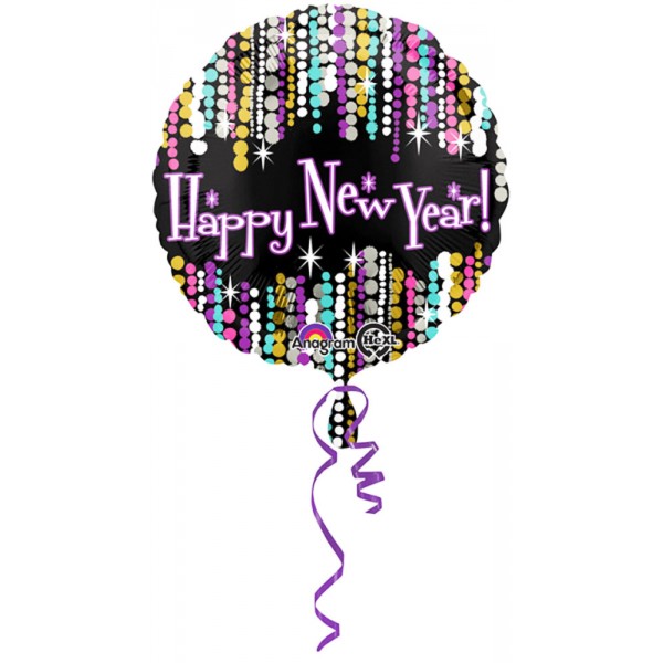 Ballon Mylar Rond - Happy New Year! - 3145001