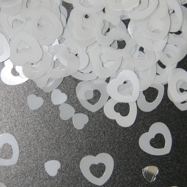 Confettis De Table - Coeur blanc - 05329