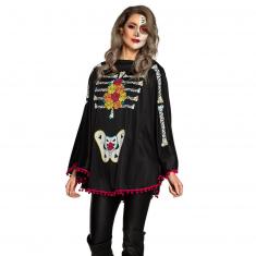 Poncho Jour des morts - Femme