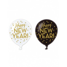 Ballon Latex - Happy New Year x6