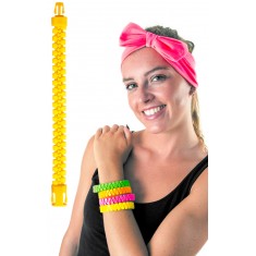 Bracelet Zip Jaune Fluo