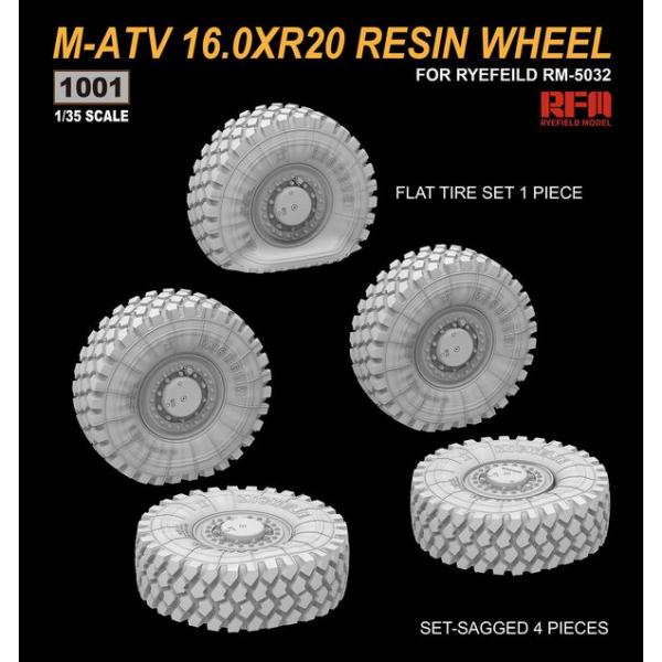 M-ATV 16.0XR20 RESIN WHEEL - 1:35e - Rye Field Model - RM-1001