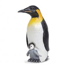 Figuren Kaiserpinguin mit Küken