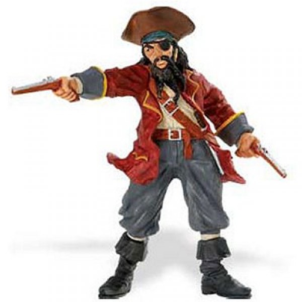 Figurine Pirate : Capitaine Edward Barbe Noire  - Safari-851029