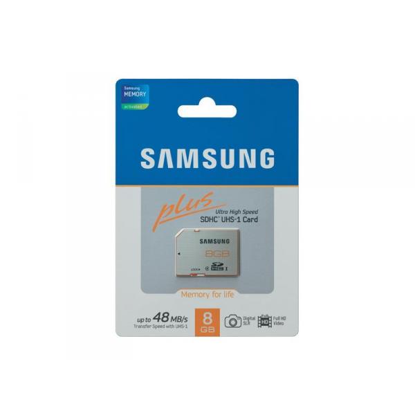 SDHC 8Go Samsung Plus CL4 UHS-1 (MB-SP8GB/EU) - blister - MKT-11489