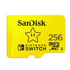 256 GB MicroSDXC SANDISK for Nintendo Switch R100/W90 - SDSQXAO-256G-GNCZN