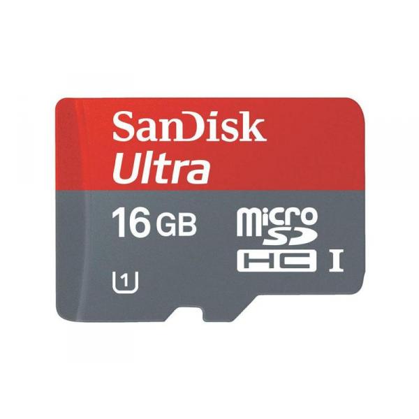 MicroSDHC 16Go Sandisk Mobile Ultra CL10 UHS-1 +Adaptateur Retail ANDROID - MKT-11622