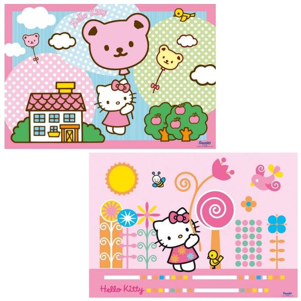 Puzzle 2 x 12 pièces : Hello Kitty s'envole - Ravensburger-07563