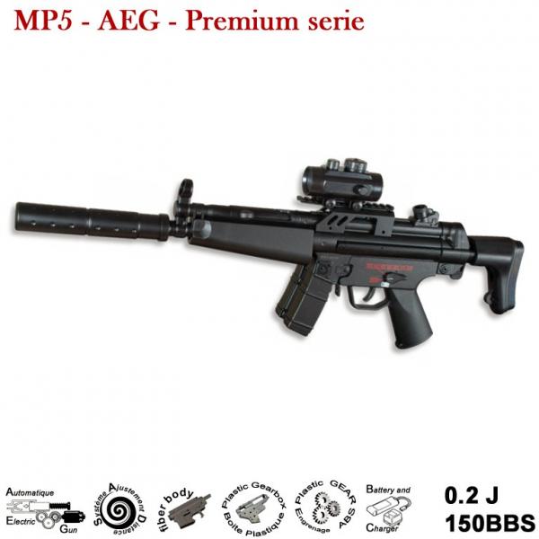 Type MP5 - AEG - 0.2J - 6 mm (Premium serie) - OT-G029