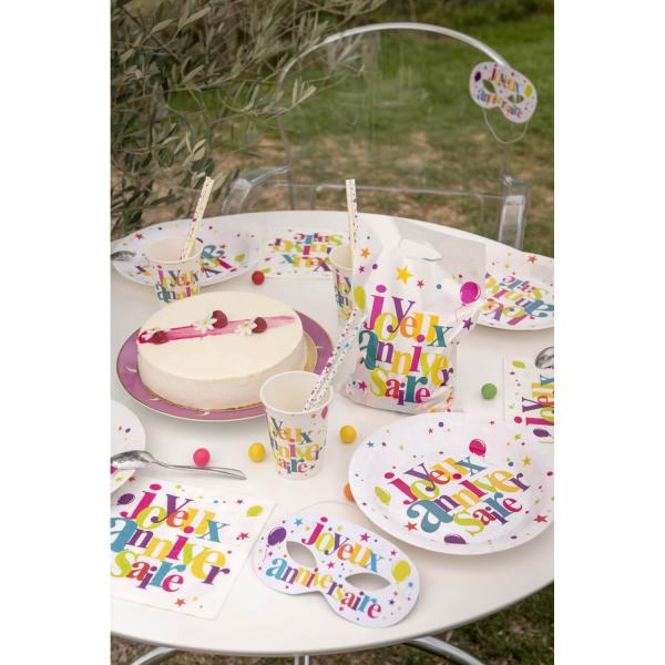 Kit de decoración Feliz Cumpleaños para 10 personas - 5862