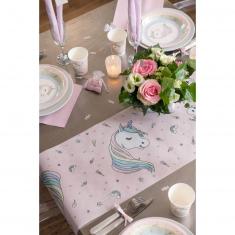 Chemin de table en tissu 5m - Licorne 