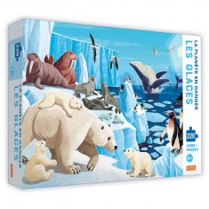 Coffret livre et Puzzle 220 pièces : La Planète En Danger : Les Glaces