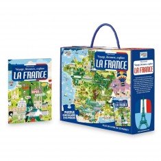 Coffret livre et puzzle 210 pièces : Voyage, découvre, explore : La France