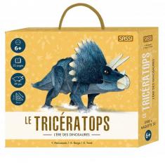 Coffret Puzzle 3D 39 pièces et livre : Le Tricératops