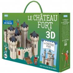 Coffret Livre et puzzle 3D 89 pièces : Le Château Fort