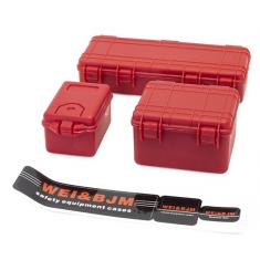 Set de 3 valises de protection rouge