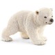 Miniature Eisbärenfigur: Eisbärenjunges beim Gehen