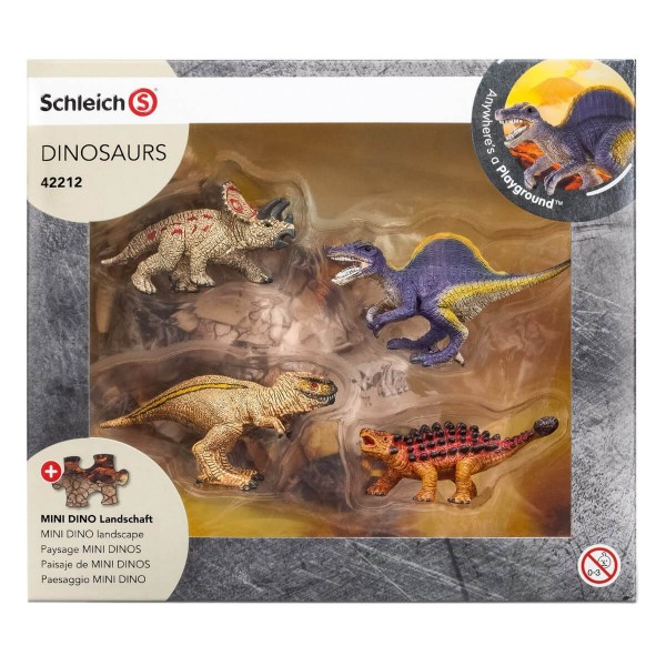 Figurine dinosaure : Mini dinosaures avec puzzle lave - Schleich-42212