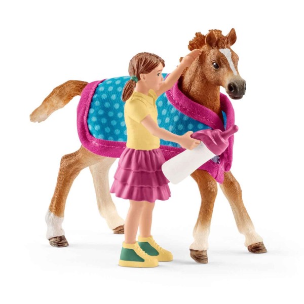 Foal figurine with blanket - Schleich-42361