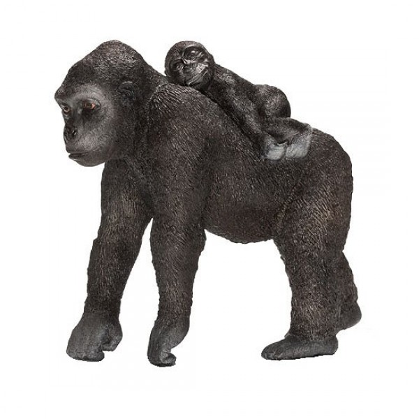 Figurine Gorille femelle avec son bébé - Schleich-14662