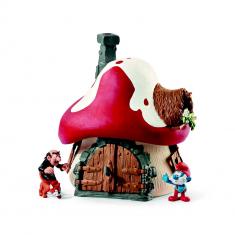 Maison des Schtroumpfs avec 2 figurines