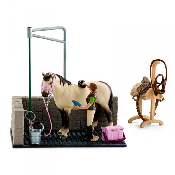 Set équitation : Box de lavage pour chevaux - Schleich-42104