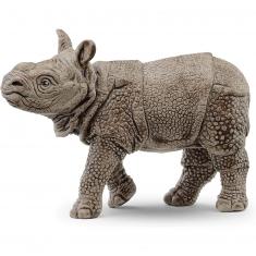 Figura de vida salvaje: bebé rinoceronte indio