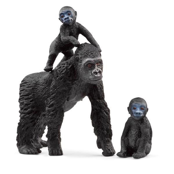 Figura de vida salvaje: familia de gorilas de tierras bajas - Schleich-42601