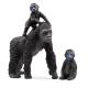 Miniature Figura de vida salvaje: familia de gorilas de tierras bajas