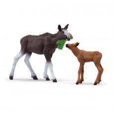  Wild Life Figurine: Female Elk with Calf