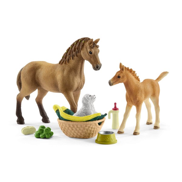 Figuras de caballos: Cuidado de animales bebés de Horse Club - Schleich-42432