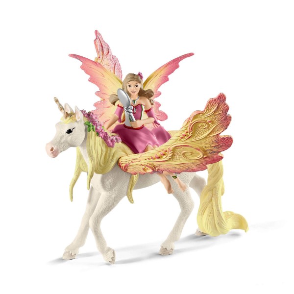 Figurines Bayala : Fée Feya et une licorne ailée - Schleich-70568