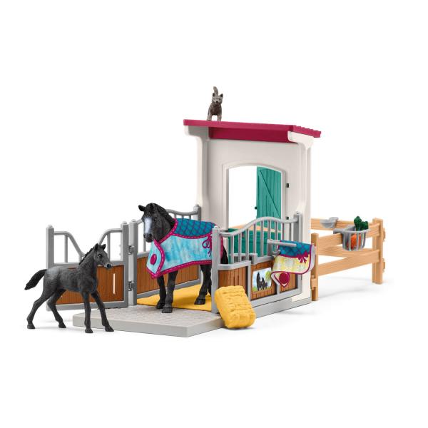 Box de caballos con yegua y potro Horse Club - Schleich-42611