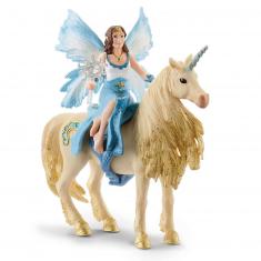 Figurine Bayala : Eyela sur licorne dorée