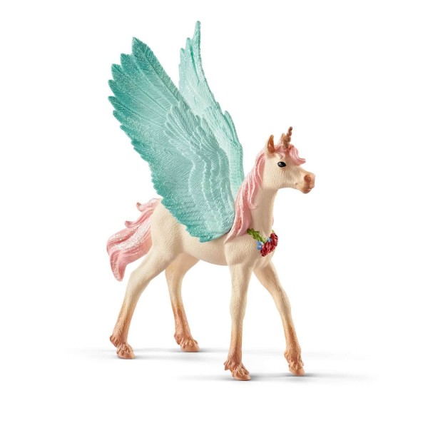 Bayala figurine: jeweled unicorn-pegasus foal - Schleich-70575