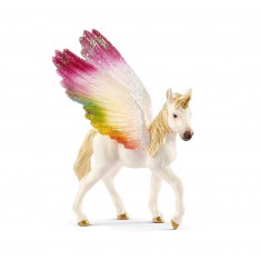 Figura de unicornio alado arcoíris, potro